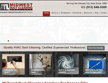 Tablet Screenshot of midwestductcleaning.com